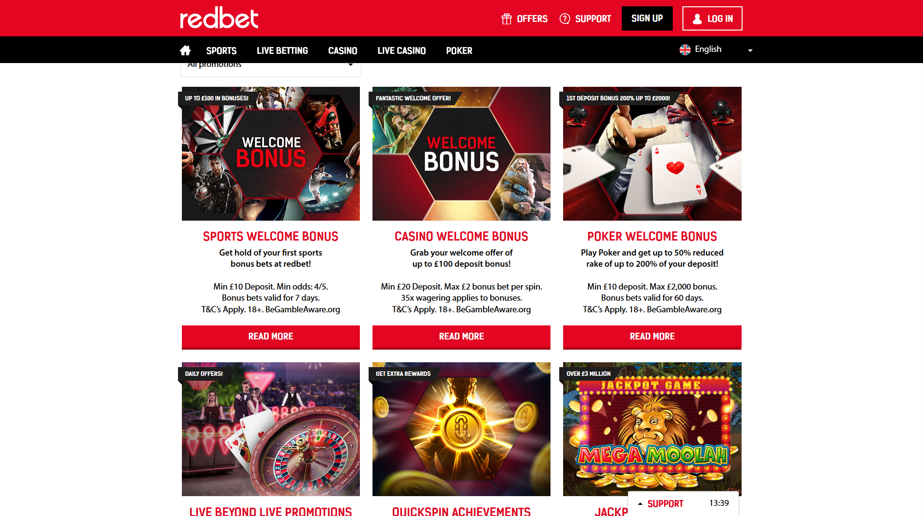 Redbet sports welcome offer